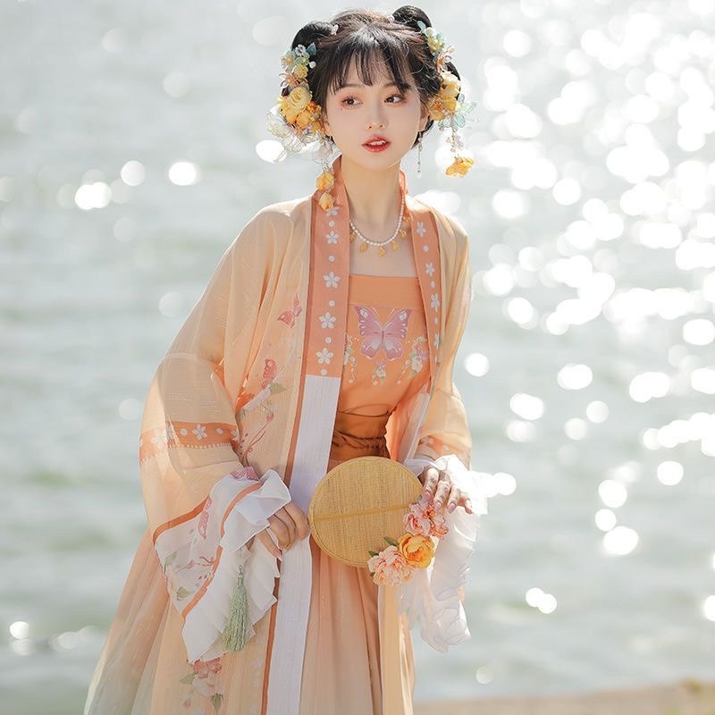 租宋制汉服仙气飘逸古风女宋朝女装改良日常套装姐妹团伴娘服租赁