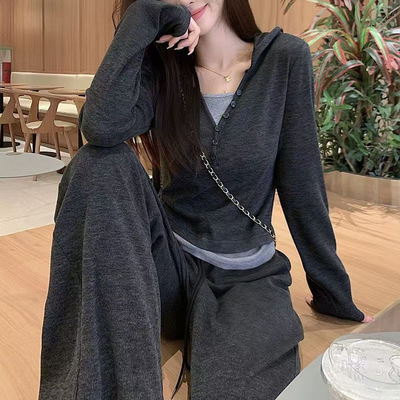 连帽卫衣运动服套装女春