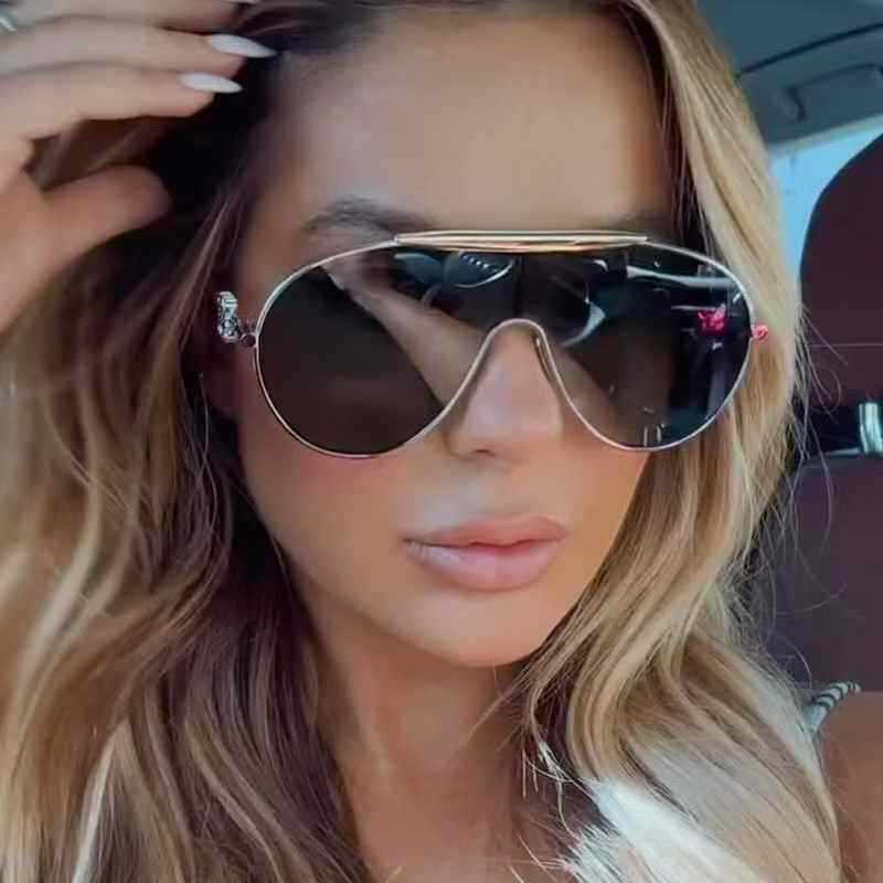 保罗雷朋官网欧美金属连体太阳镜一体式大框运动护目镜骑行防风墨