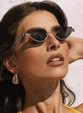 保罗雷朋官网时尚潮牌半框猫眼金属墨镜女ins网红凹造型拍照眼镜