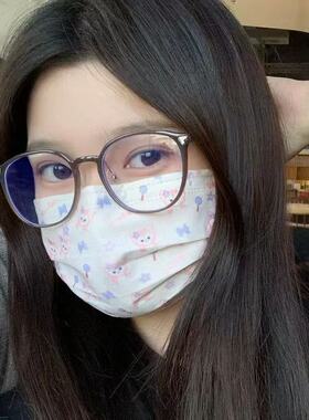 保罗雷朋官网眼镜近视可配度数女超轻素颜神器冷茶色大框圆脸显瘦