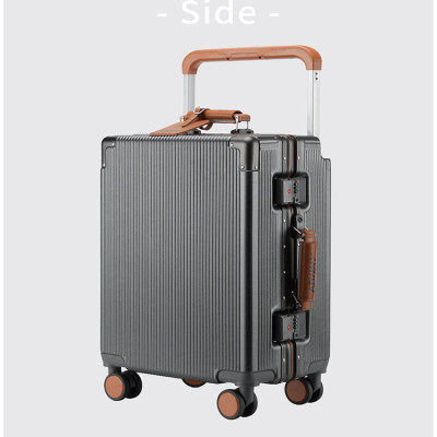 纯PC宽拉杆铝框行李箱拉杆旅行箱