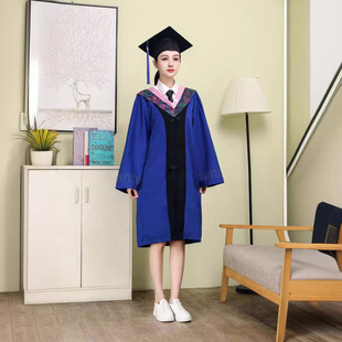 学位学士服大学生毕业礼服男女学院风文科理科本科硕士博士袍贡绒