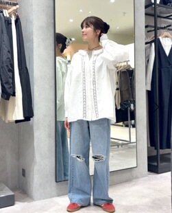 链接 拍一元 折扣截止3.30 249元 LF两色纯棉镂空衬衫