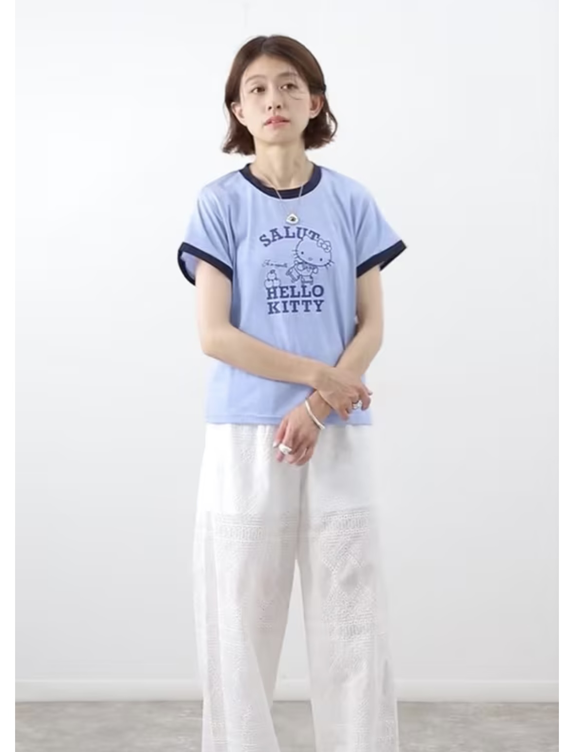 SLOBE IENA联名短袖 胸88 长53 灰2蓝1 国现