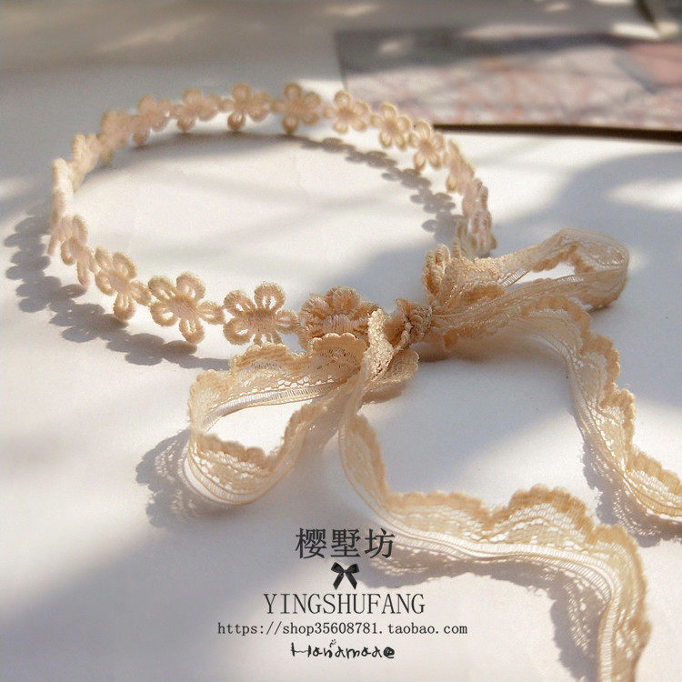 choker仙气蕾丝花朵绑带系带项链防过敏短款简约项圈颈带脖子饰品