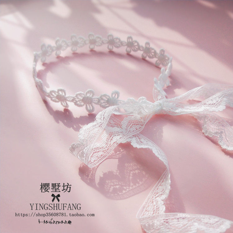 choker白色柔软蕾丝系带脖子饰品