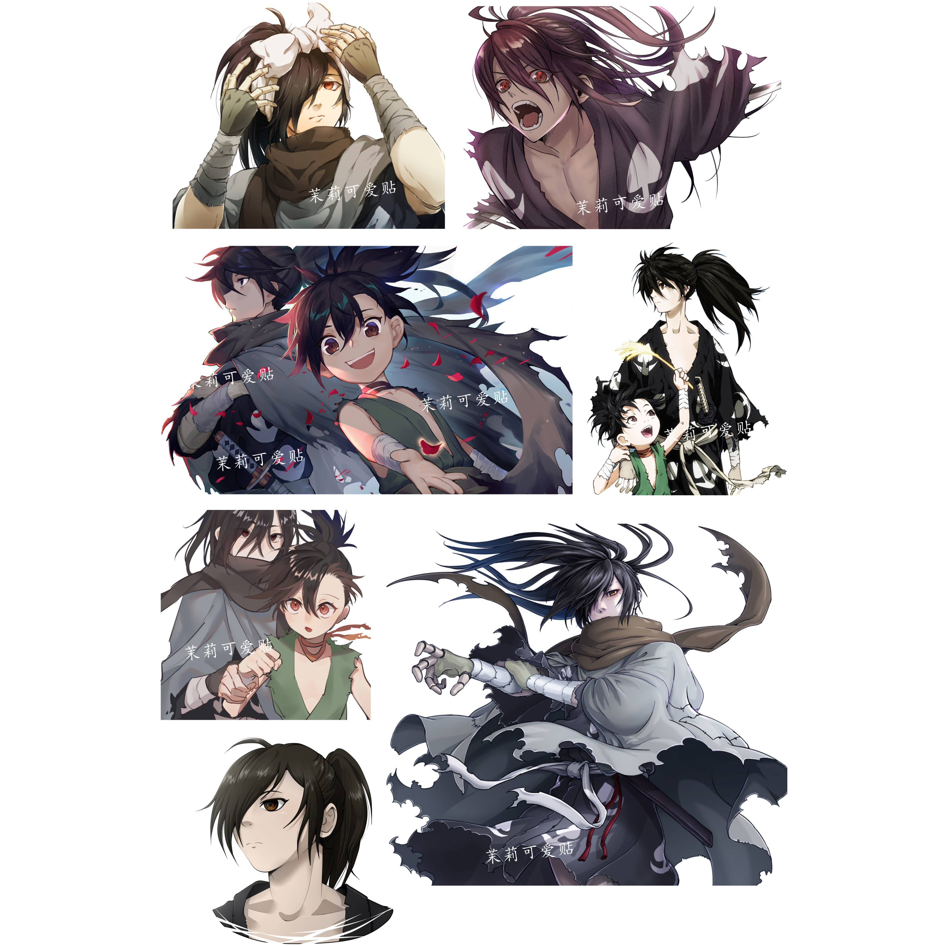 多罗罗百鬼丸动漫周边笔记本电脑手机汽车旅行箱行李箱拉杆箱贴纸