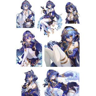 原神莱依拉周边笔记本电脑手机汽车刮痕二次元行李箱旅行箱贴纸