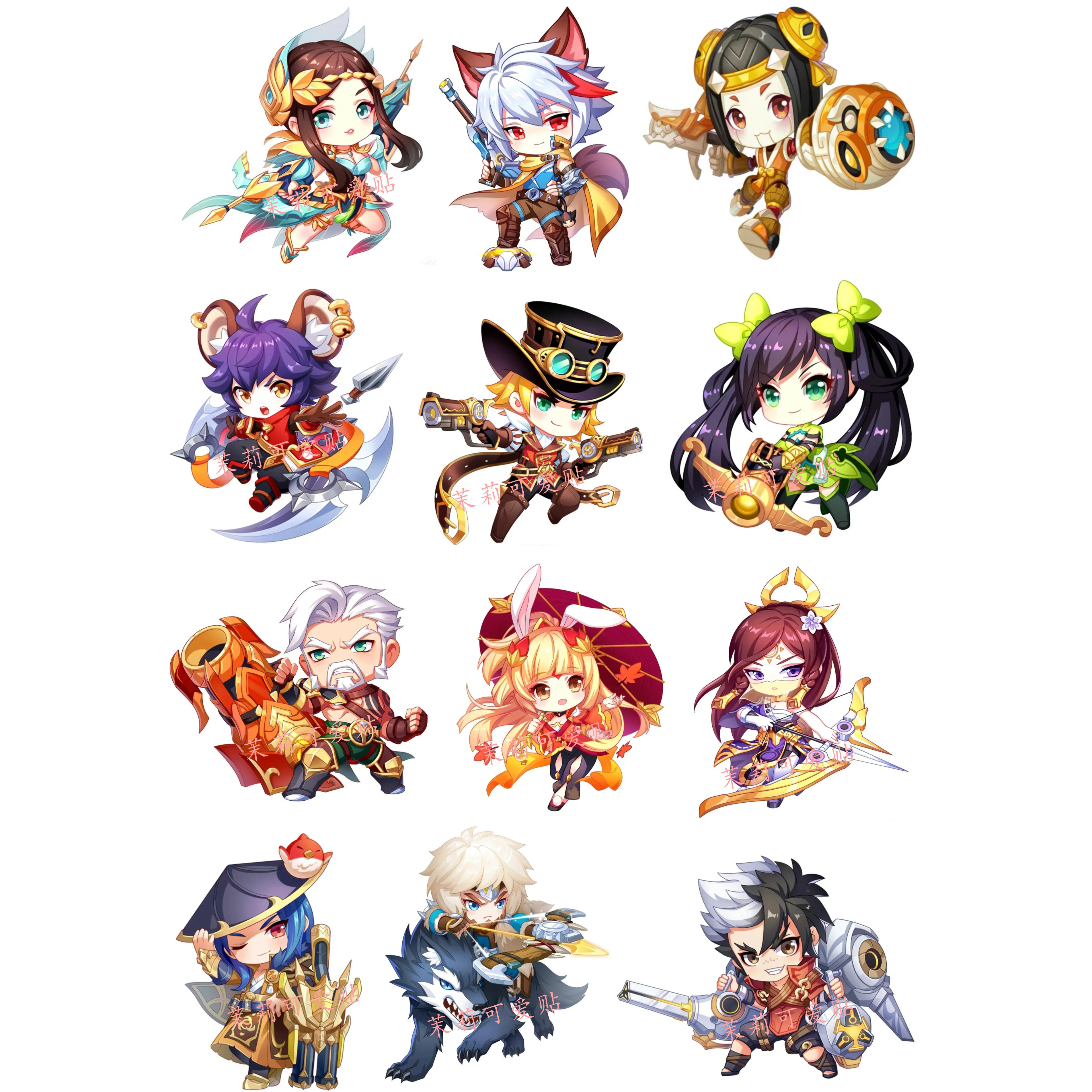 王者荣耀孙尚香李元芳虞姬伽罗笔记本电脑手机行李箱旅行箱贴纸