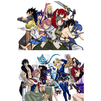 妖精的尾巴动漫周边笔记本电脑手机汽车二次元行李箱旅行箱贴纸