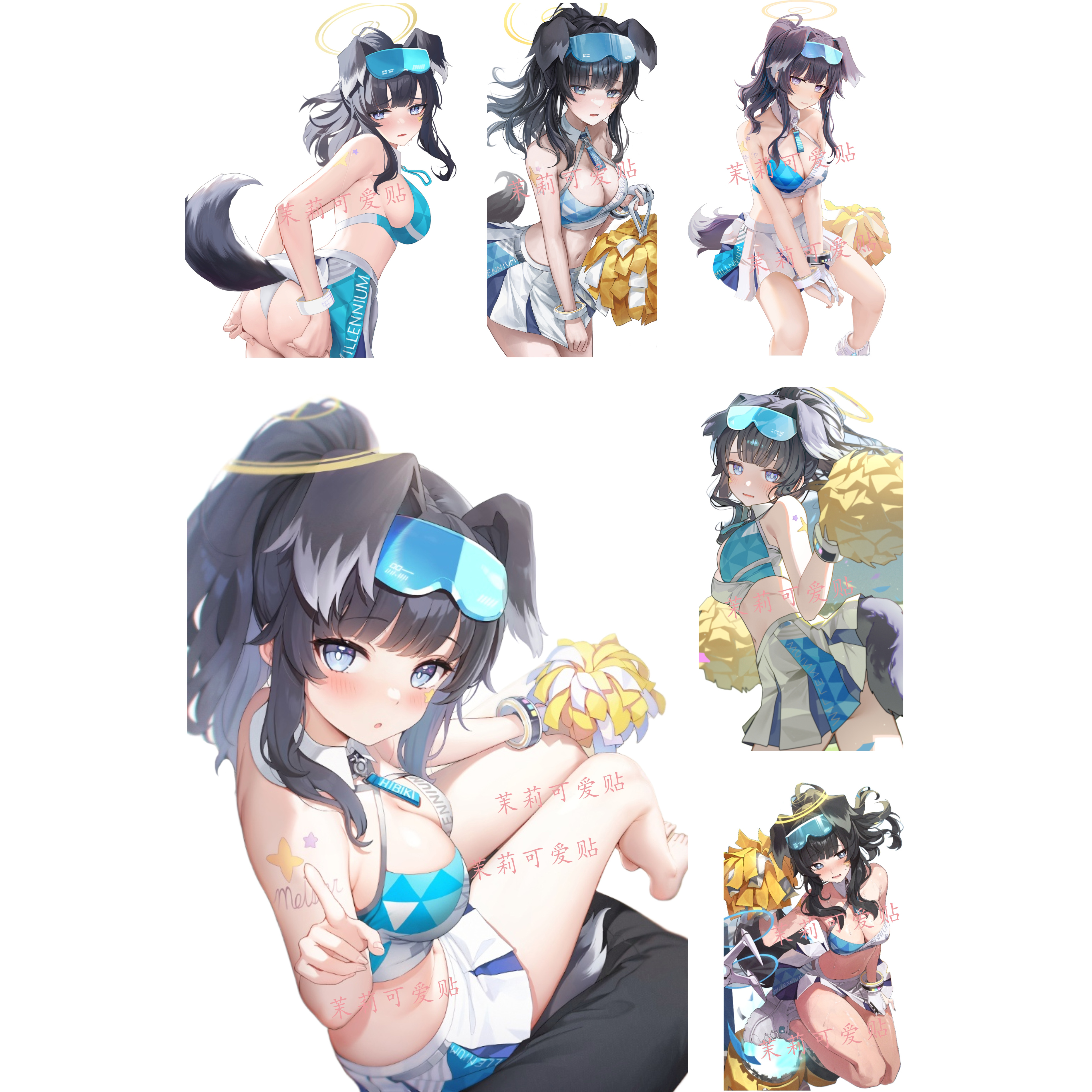 碧蓝档案猫冢响笔记本行李箱贴纸