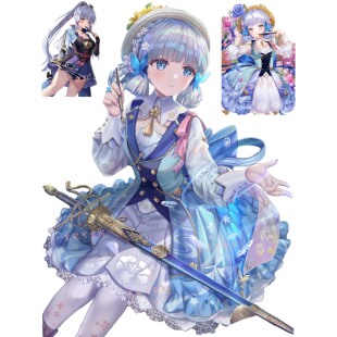 原神周边神里绫华花时来信笔记本电脑手机行李箱旅行箱拉杆箱贴纸