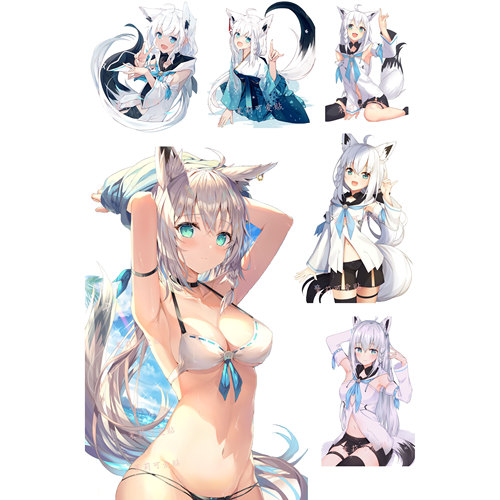 vtuber白上吹雪小狐狸贴纸二次元