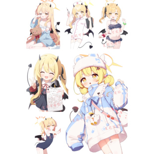 碧蓝蔚蓝档案丹花伊吹周边二次元萝莉笔记本电脑手机行李箱贴纸