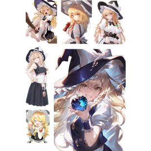 东方project周边雾雨魔理沙动漫笔记本电脑手机二次元行李箱贴纸