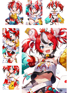 HololiveEN VTuber哈珂斯Hakos Baelz笔记本电脑手机行李箱贴纸