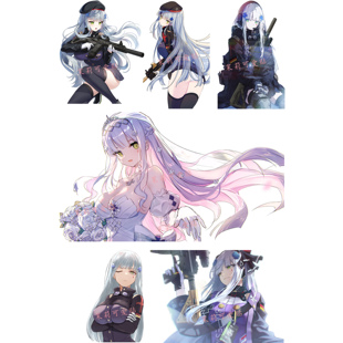 少女前线2追放可露凯HK416周边笔记本电脑手机二次元行李箱贴纸