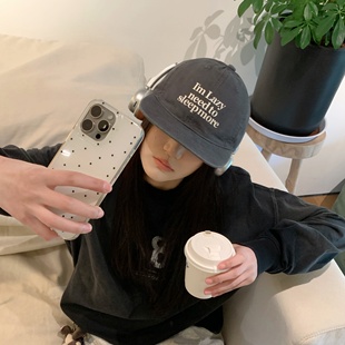 WBB我很懒!帽子女小众设计平檐帽2026新款街头潮酷滑板棒球帽男