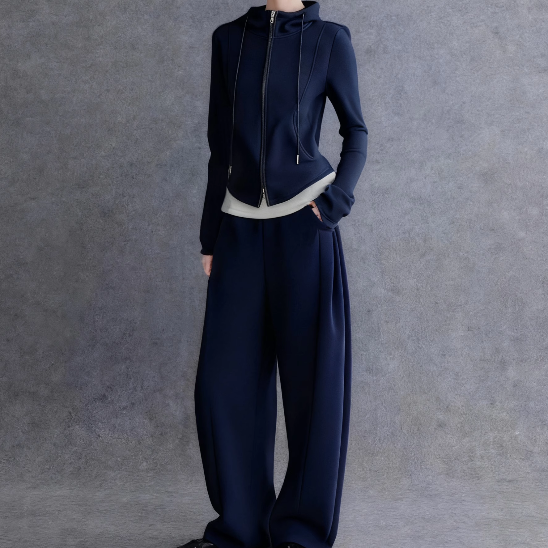 沙漏腰连帽卫衣外套香蕉裤两件套女冬季加绒厚保暖松弛感运动套装,女装/女士精品,休闲运动套装,淘宝优惠券,粉丝福利购,淘宝优惠卷