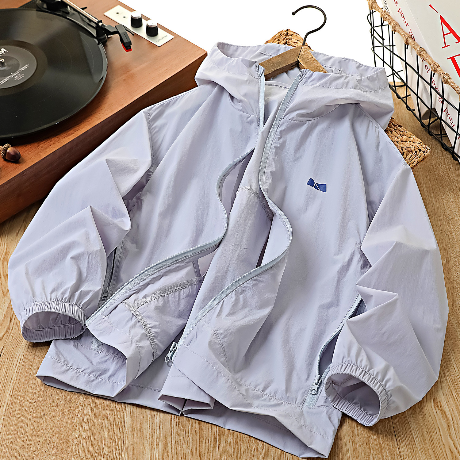 夏季亲子男女童冲锋衣开衫拼接户外超薄速干长袖防晒外搭空调衫