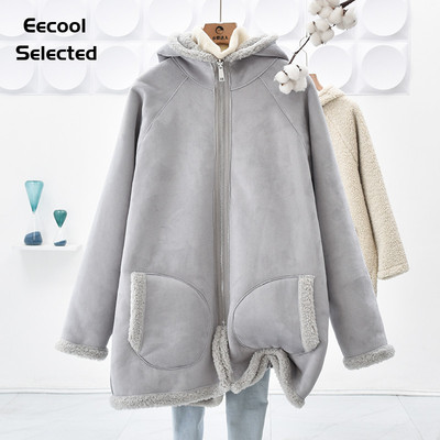 加长特厚高级感羊羔绒麂皮绒卫衣