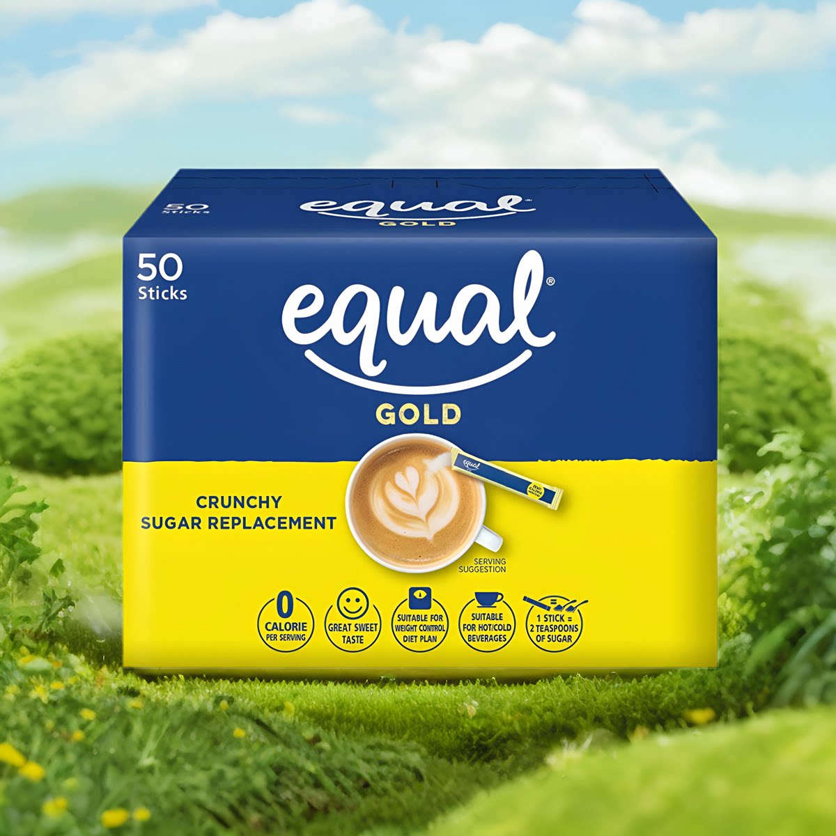 (4香港进口直邮)怡口金装糖40g速溶gold crunchy代式货版购EQUAL