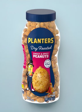 (16香港进口顺丰)绅士牌甜辣香烤花生453g美国代式货版购PLANTERS