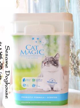 美国CatMagic喵洁客猫砂 膨润土除臭无粉尘结团11.34kg袋装