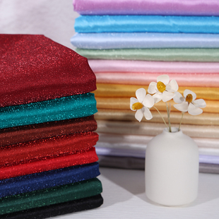 面料 饰服装 树皮缎布料闪光理肌纹理绸缎面料古装 汉服马面裙纯色装