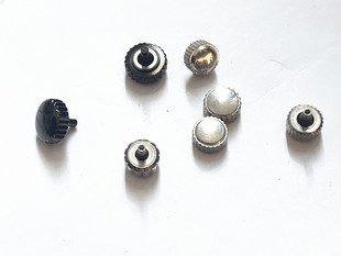 全钢把头 石英表自动机械把头把滴 把头表冠 调时间按蒂 手表配件