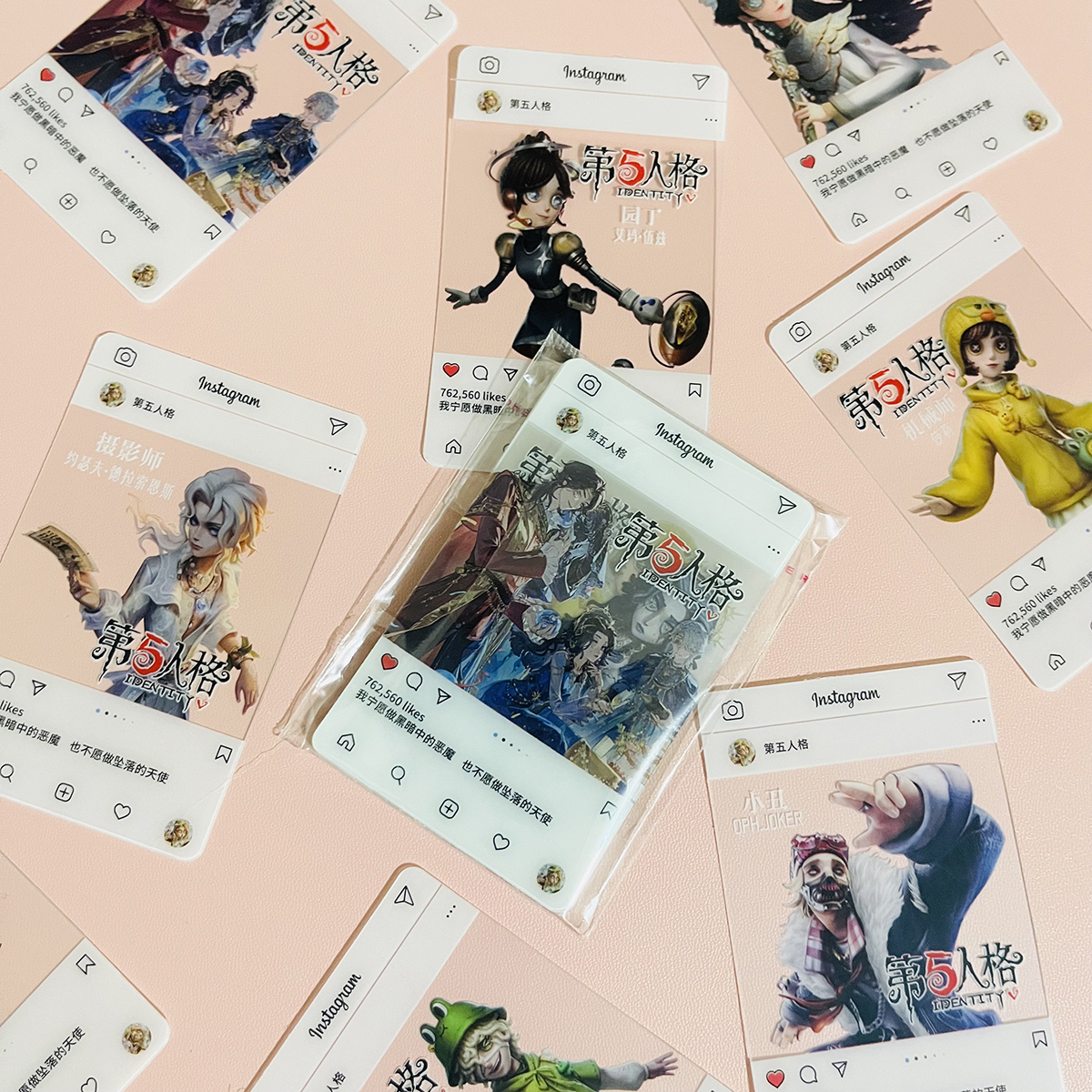 第五人格新款透卡 古董商摄影师二次元动漫周边拍立得透明小卡片