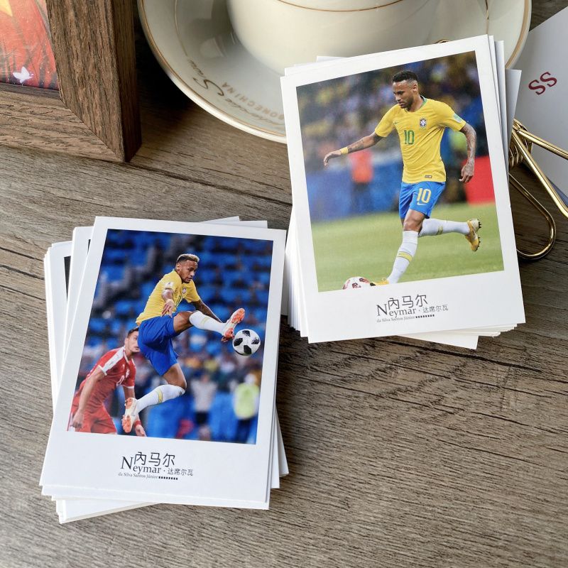 内马尔精美创意lomo卡足球明星周边40张高清留言小卡片贺卡明信片