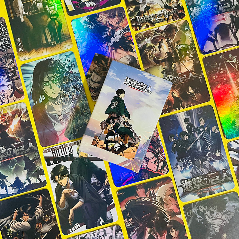 进击的巨人镭射小卡 耶格尔福斯特阿克曼二次动漫周边闪卡lomo卡