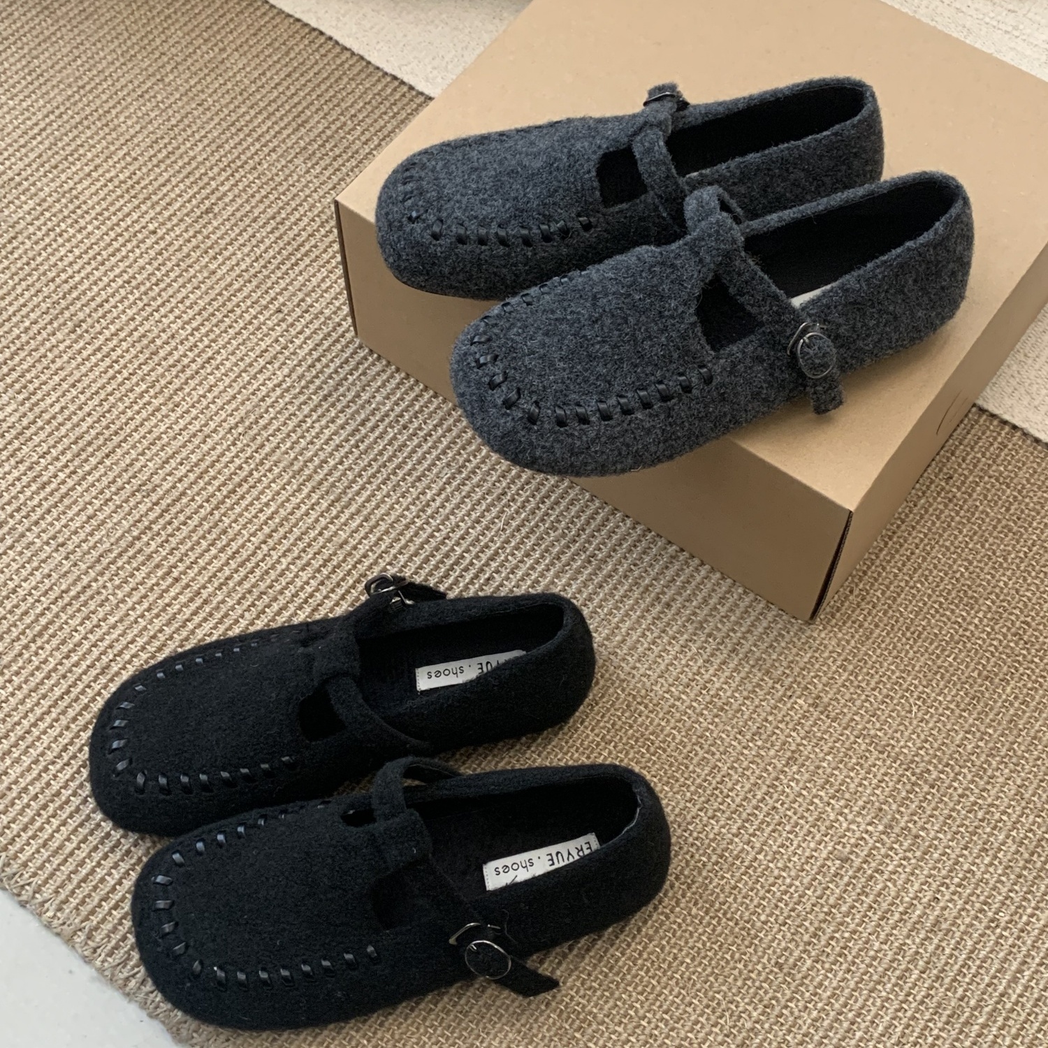 勃肯鞋乐福鞋女冬季加绒保暖平底棉鞋懒人一脚瞪单鞋毛毛鞋外穿