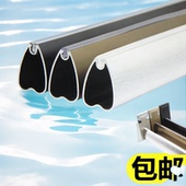 加厚静音防滑胶条心形横杆托铝合金索菲亚同款 卧室法兰座