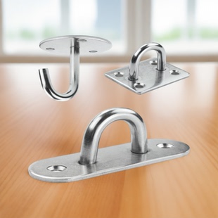 免打孔风扇沙包u型顶钩窗帘天花板拉绳子单钩挂盆栽吊灯饰试衣间