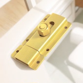 免打孔插销粘贴式 卧室通用型木门加厚闩锁 铝合金明装