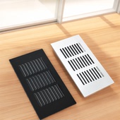 嵌入式 铝合金黑色长方形密封圈踢脚线平面冰箱门板通风孔盖透设备