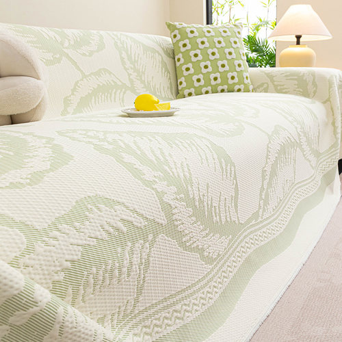 夏季凉感冰丝沙发盖布2026新款夏用凉豆豆沙发凉席垫全盖防滑套罩