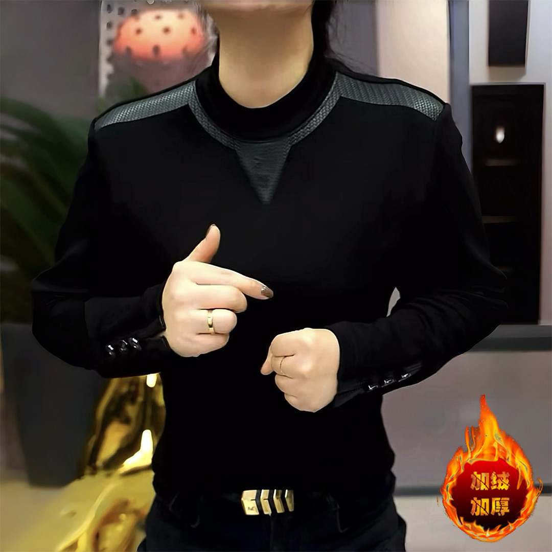 《黑甲战士》秋冬新款加厚卫衣男士长袖潮流修身休闲商务时尚帅气