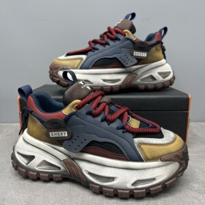 复古男鞋2026新款超火厚底内增高老爹鞋男士百搭休闲运动鞋潮牌鞋