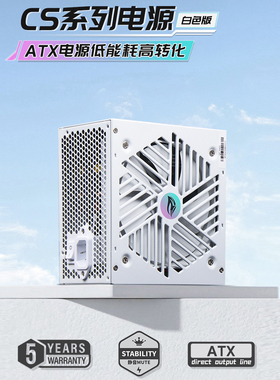 全新台式电脑主机白色400W 500W 600W 750W双路8P显卡ATX机箱电源