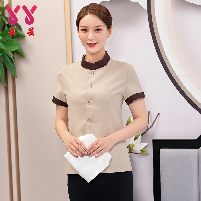 保洁服短袖夏装女酒店宾馆客房清洁员医院物业楼层阿姨PA工作制服