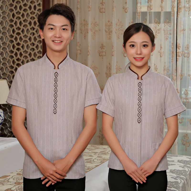 保洁工作服短袖定制酒店物业保洁服短袖夏装宾馆客房家政清洁制服