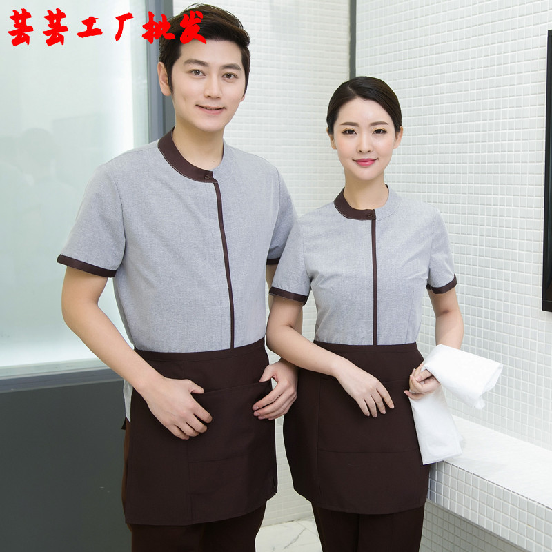 酒店客房保洁服短袖饭店宾馆保洁员工作服夏装物业清洁阿姨PA制服