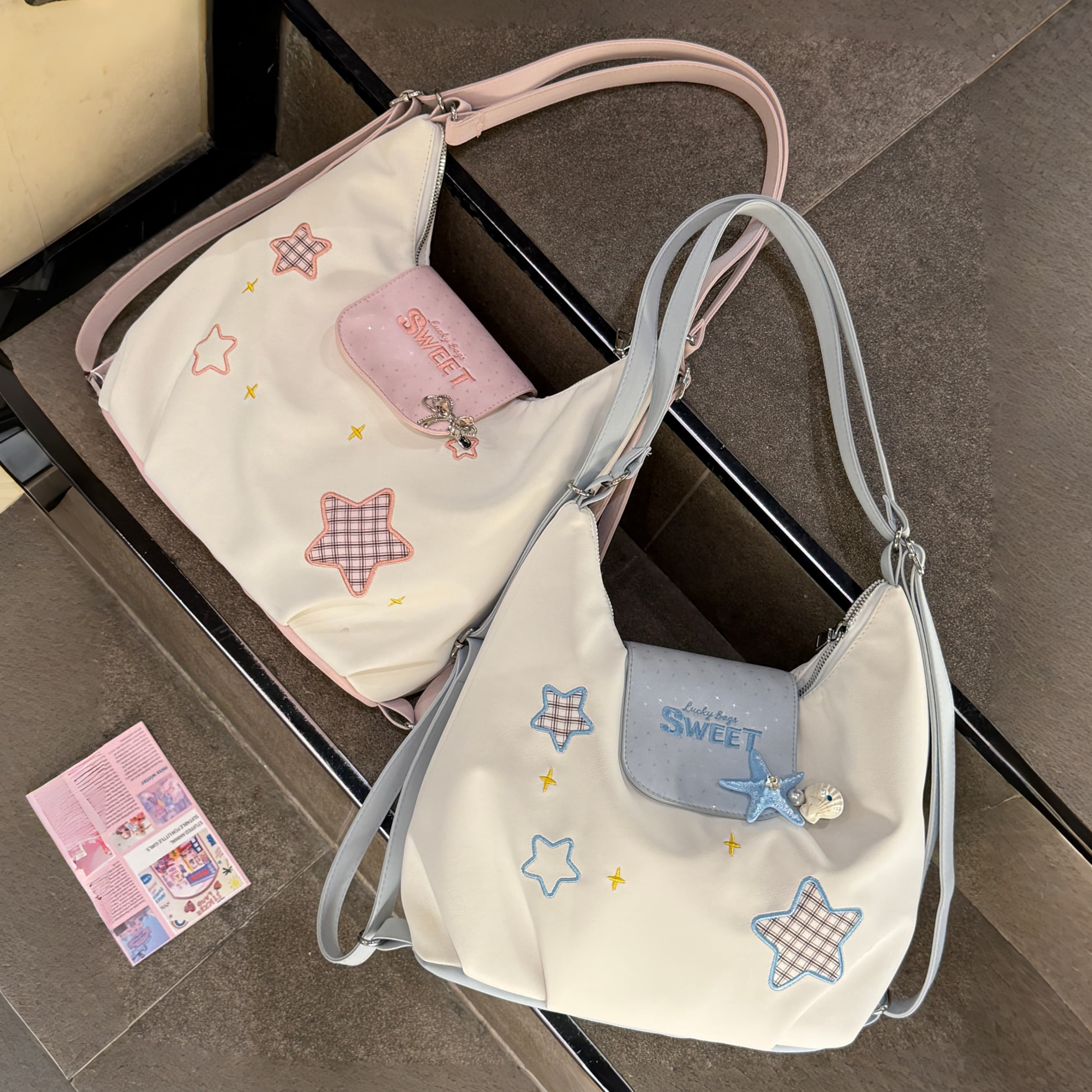 韩系少女通勤托特包简约柔软大容量女包日常上课休闲单肩斜挎大包