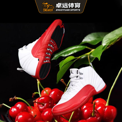 NIKE Air Jordan 12 白红樱桃运动休闲篮球鞋 CT8013-116/002/140