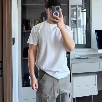 300g重磅短袖男纯色简约T恤