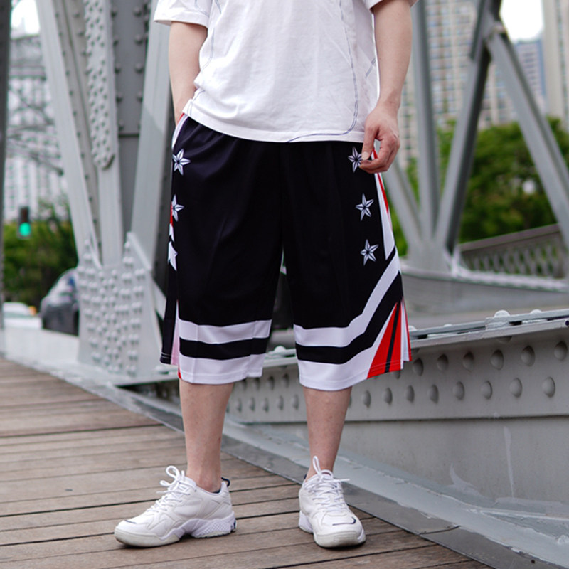 夏新品男篮球裤 2025新款加大码宽松200斤-300斤中裤薄款弹力松紧